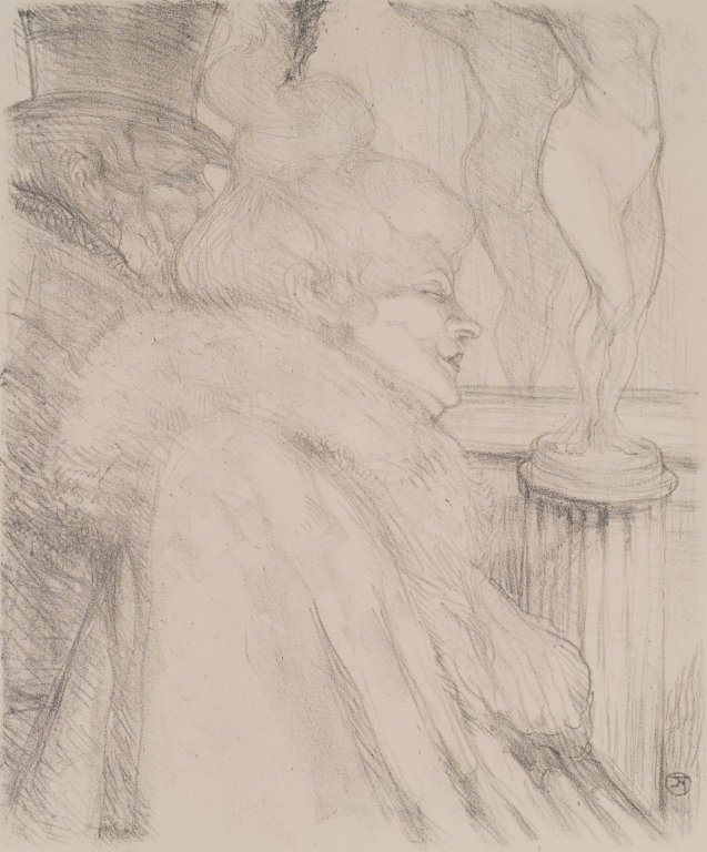 Output Theatre (1896) Henri de Toulouse-Lautrec tablo - Dekolata