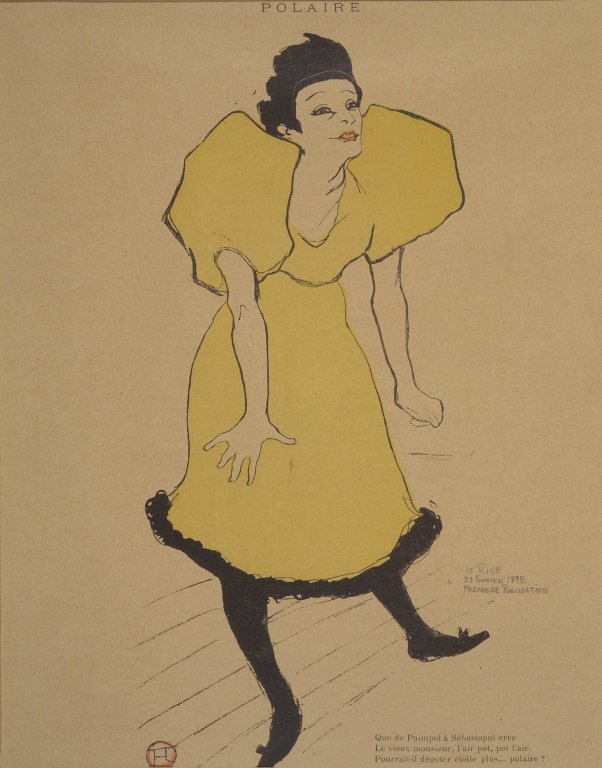 Polaire (1895) Henri de Toulouse-Lautrec tablo - Dekolata