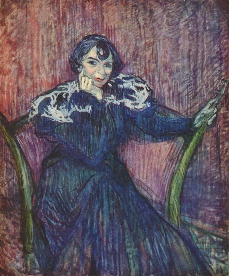Portrait of Berthe Bady (1897) Henri de Toulouse-Lautrec tablo - Dekolata