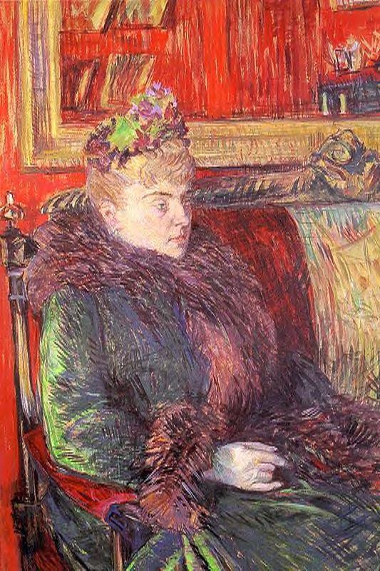Portrait of Madame de Gortzikolff (1893) – Henri de Toulouse-Lautrec Tablo