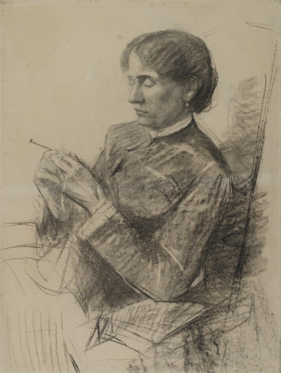 Portrait of Madame la Comtesse Adèle de Toulouse Lautrec (1882) Henri de Toulouse-Lautrec tablo - Dekolata