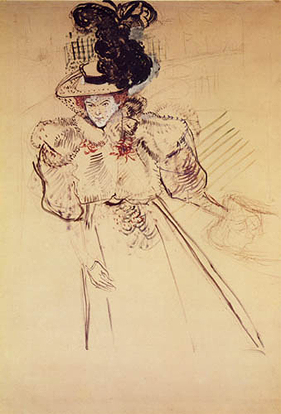 Portrait of Misia Natanson (Sert) (1895) Henri de Toulouse-Lautrec tablo - Dekolata