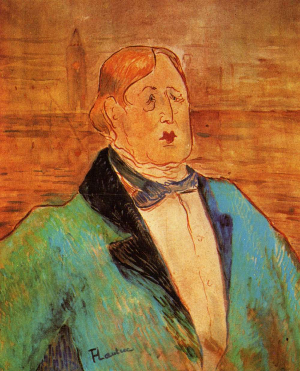 Portrait of Oscar Wilde (1895) – Henri de Toulouse-Lautrec Tablo