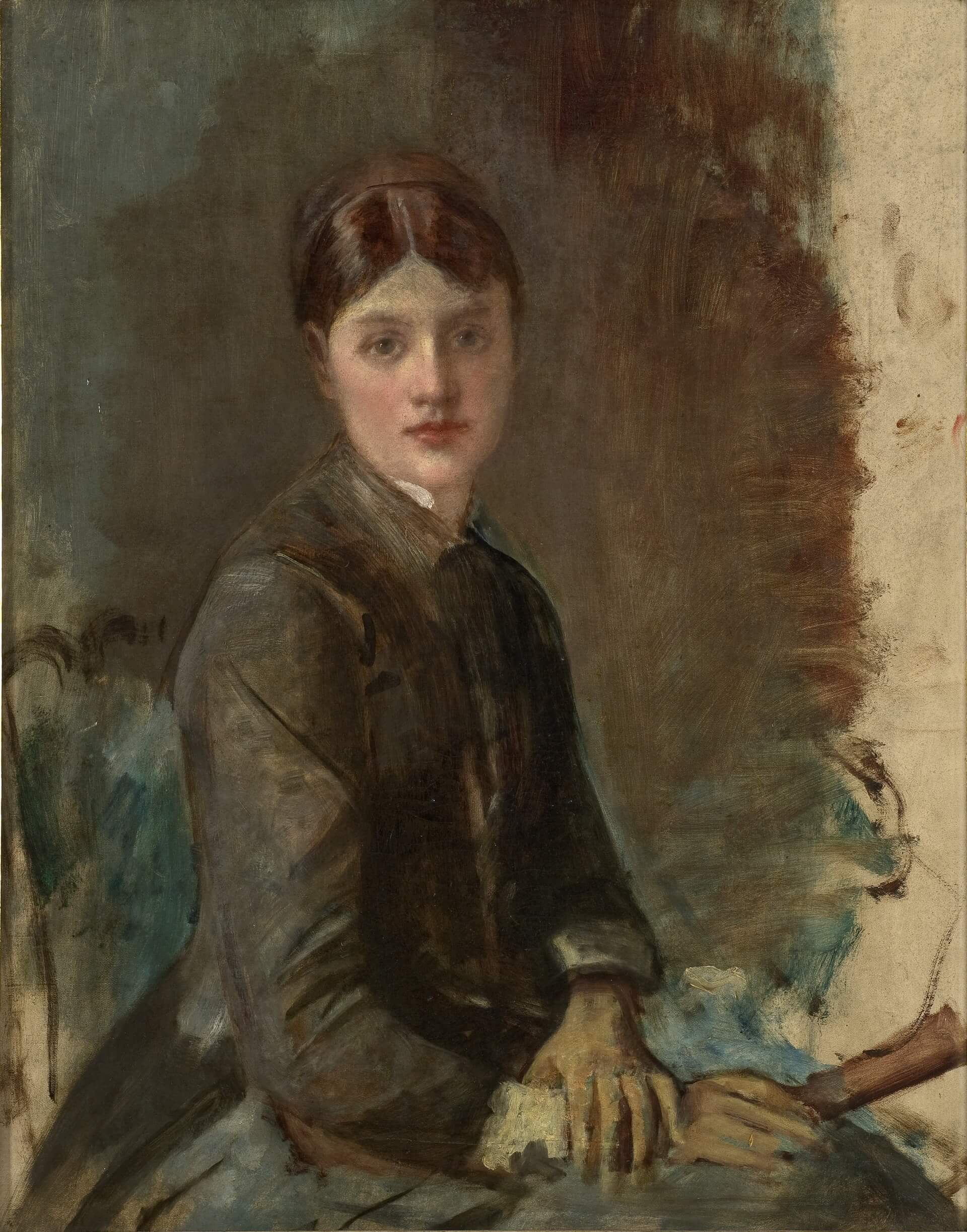 Portrait of a young woman (1883) Henri de Toulouse-Lautrec tablo - Dekolata
