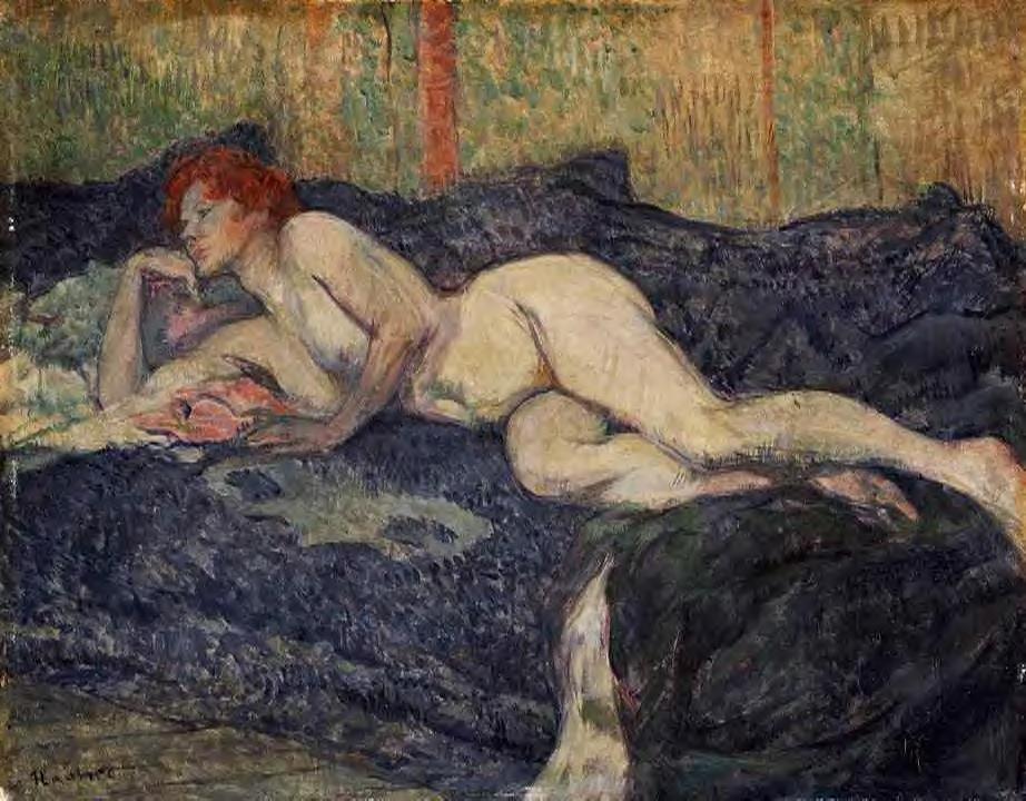 Reclining Nude (1897) Henri de Toulouse-Lautrec tablo - Dekolata