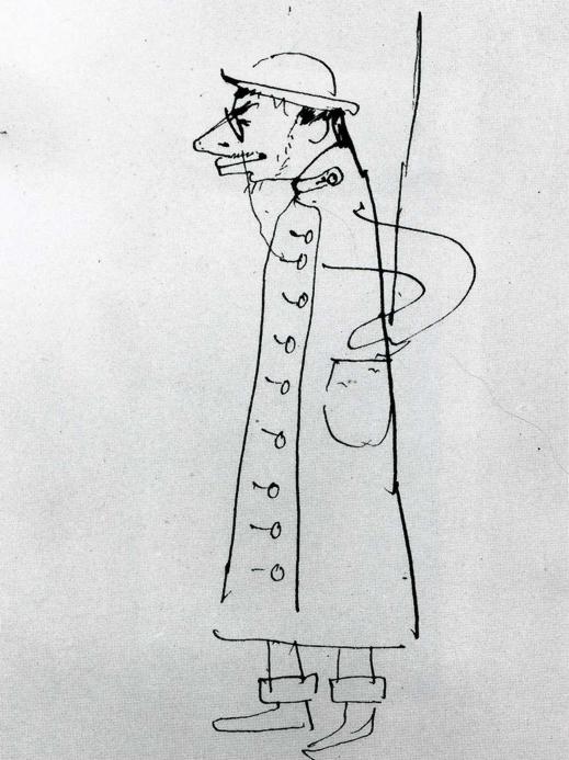 Self Portrait. Caricature (1885) Henri de Toulouse-Lautrec tablo - Dekolata
