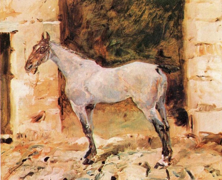 Tethered Horse (1881) Henri de Toulouse-Lautrec tablo - Dekolata