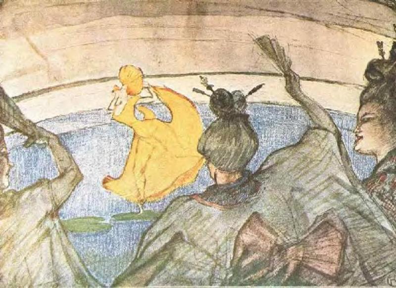 The Ballet Papa Chrysanthemem (1892) Henri de Toulouse-Lautrec tablo - Dekolata