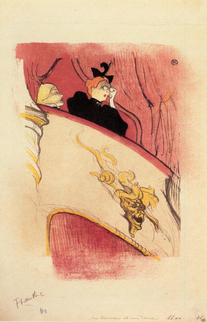 The Box with the Guilded Mask (1893) Henri de Toulouse-Lautrec tablo - Dekolata
