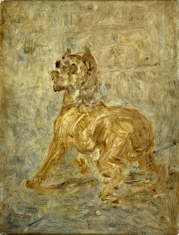 The Dog (Sketch of Touc) (1880) Henri de Toulouse-Lautrec tablo - Dekolata