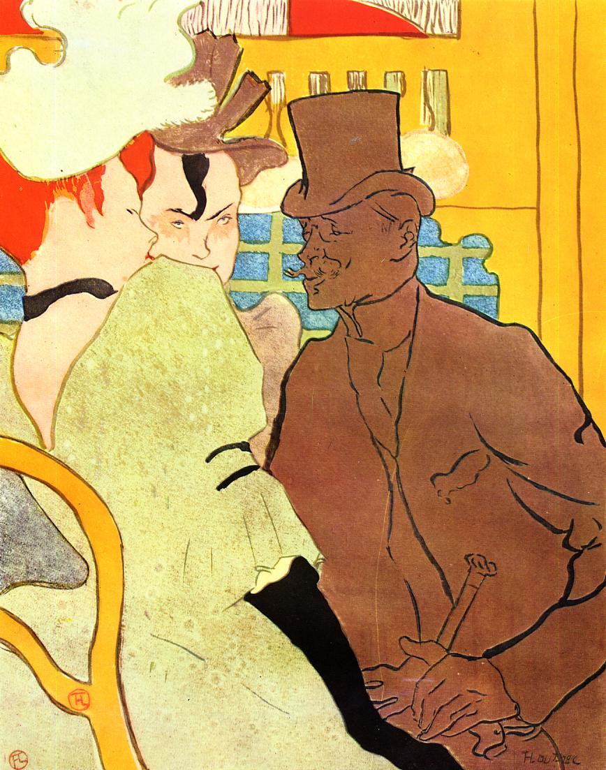 The Englishman at the Moulin Rouge (1892) Henri de Toulouse-Lautrec tablo - Dekolata