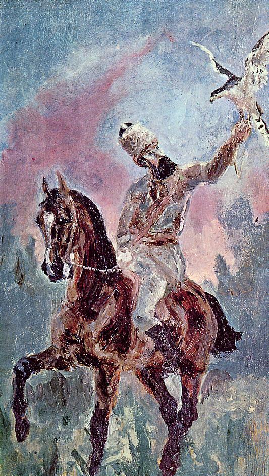 The Falconer, Comte Alphonse de Toulouse Lautrec (1881) Henri de Toulouse-Lautrec tablo - Dekolata