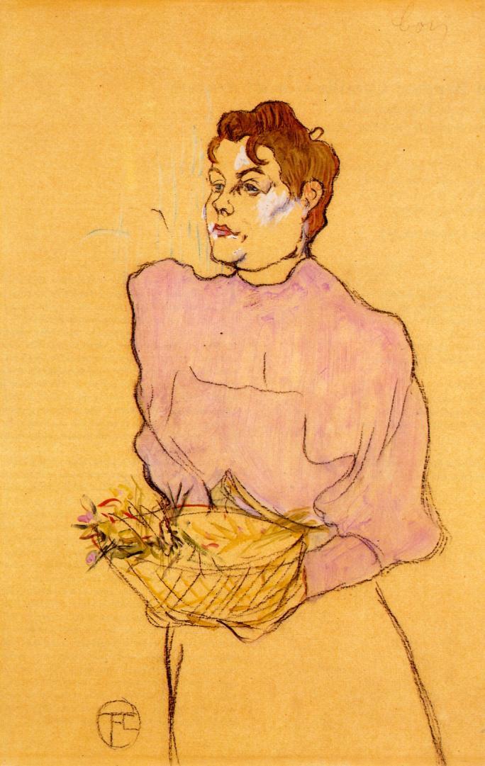 The Flower Seller (1894) Henri de Toulouse-Lautrec tablo - Dekolata