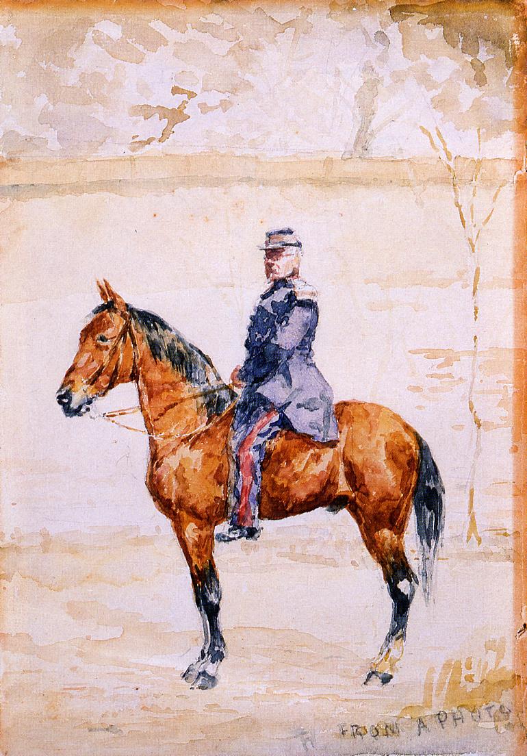 The General at the River (1881) Henri de Toulouse-Lautrec tablo - Dekolata