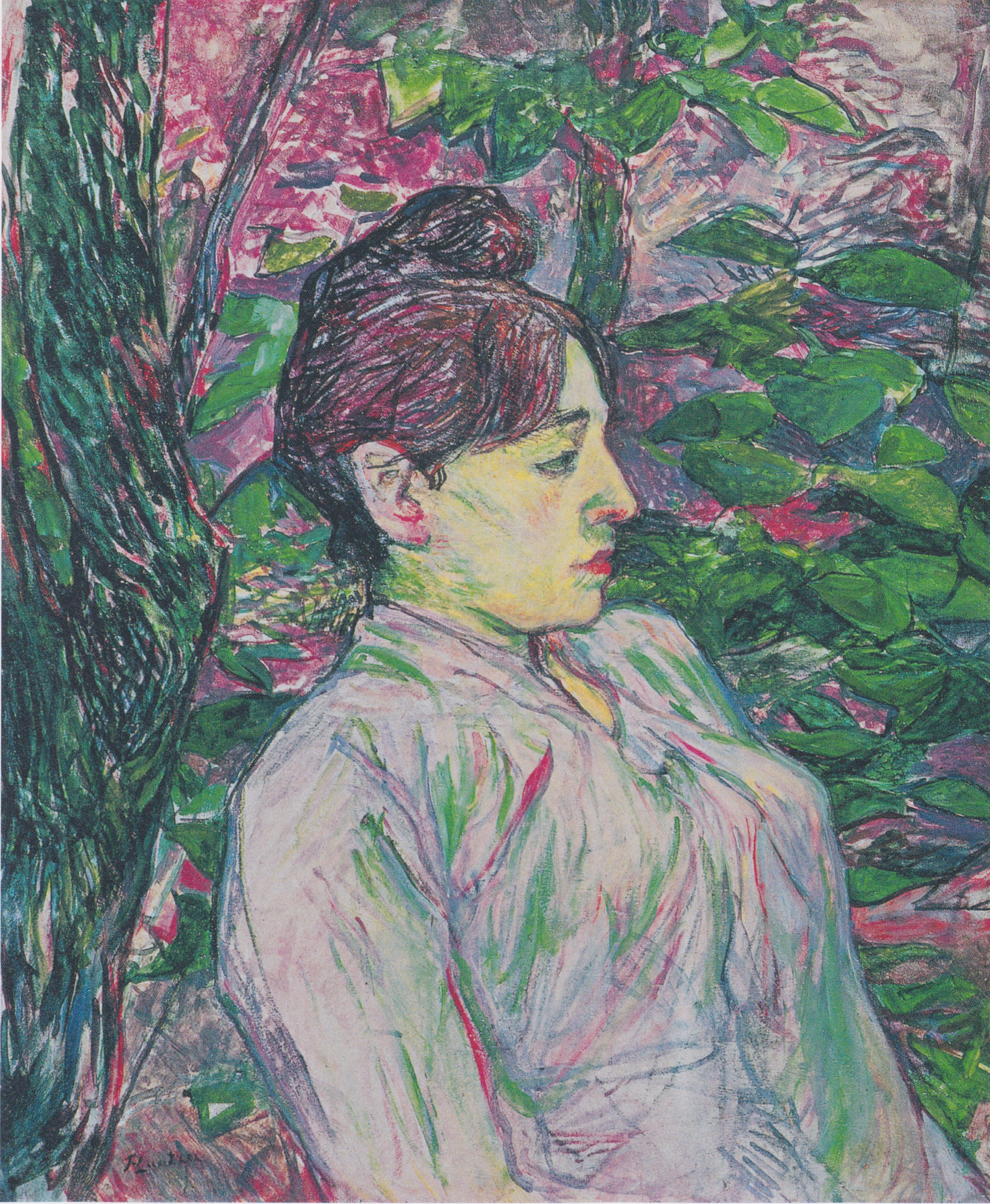 The Greens (Seated Woman in a Garden) (1891) Henri de Toulouse-Lautrec tablo - Dekolata