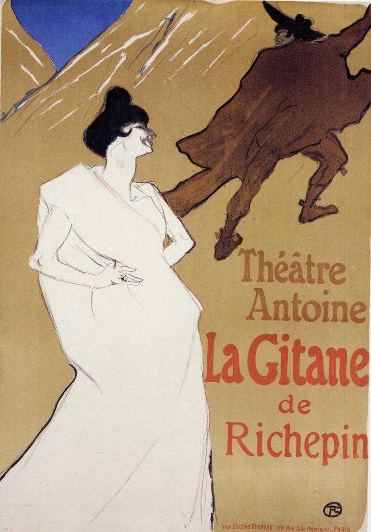 The Gypsy (1899) Henri de Toulouse-Lautrec tablo - Dekolata