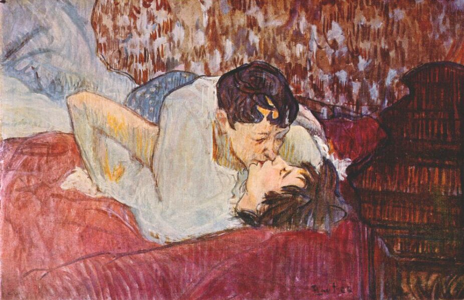 The Kiss (1892) – Henri de Toulouse-Lautrec Tablo