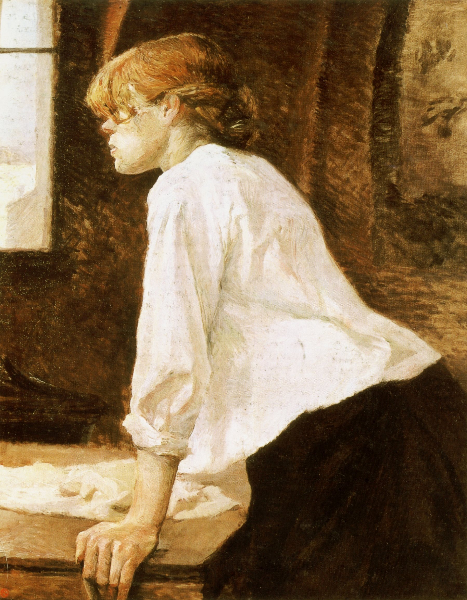 The Laundry Worker (1884) Henri de Toulouse-Lautrec tablo - Dekolata