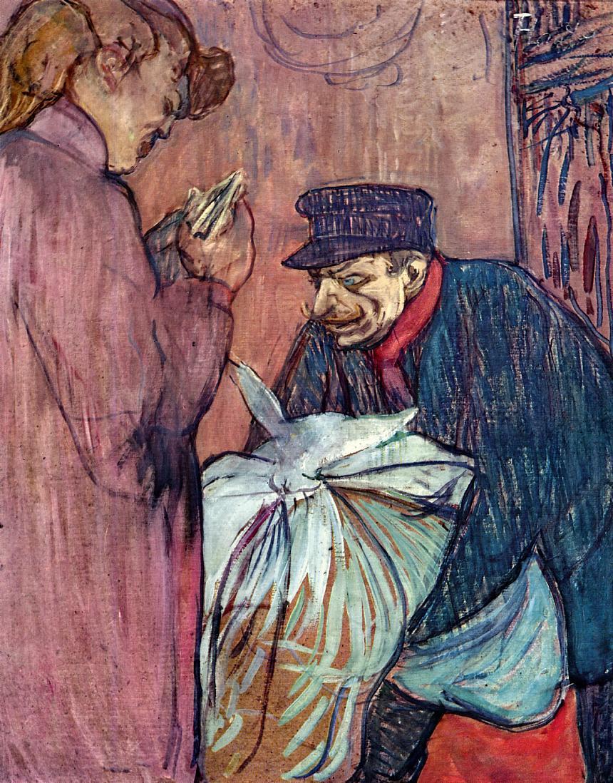 The Laundryman Calling at the Brothal (1894) – Henri de Toulouse-Lautrec Tablo