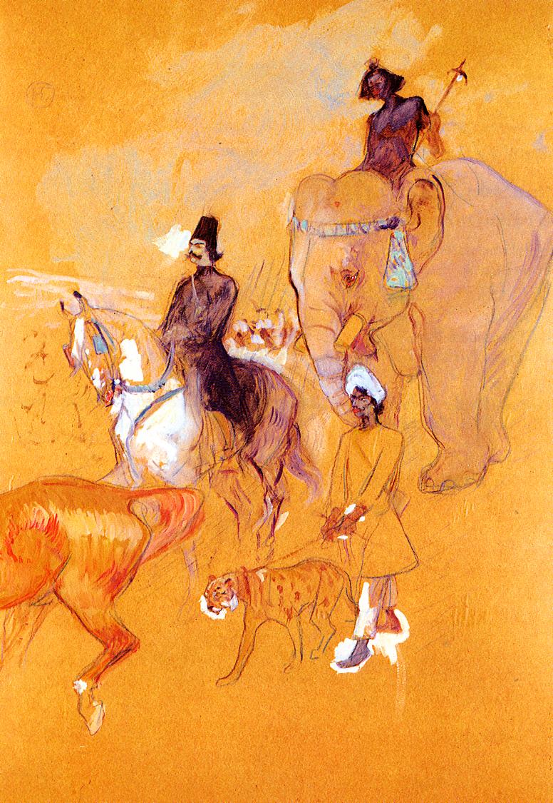 The Procession of the Raja (1895) Henri de Toulouse-Lautrec tablo - Dekolata