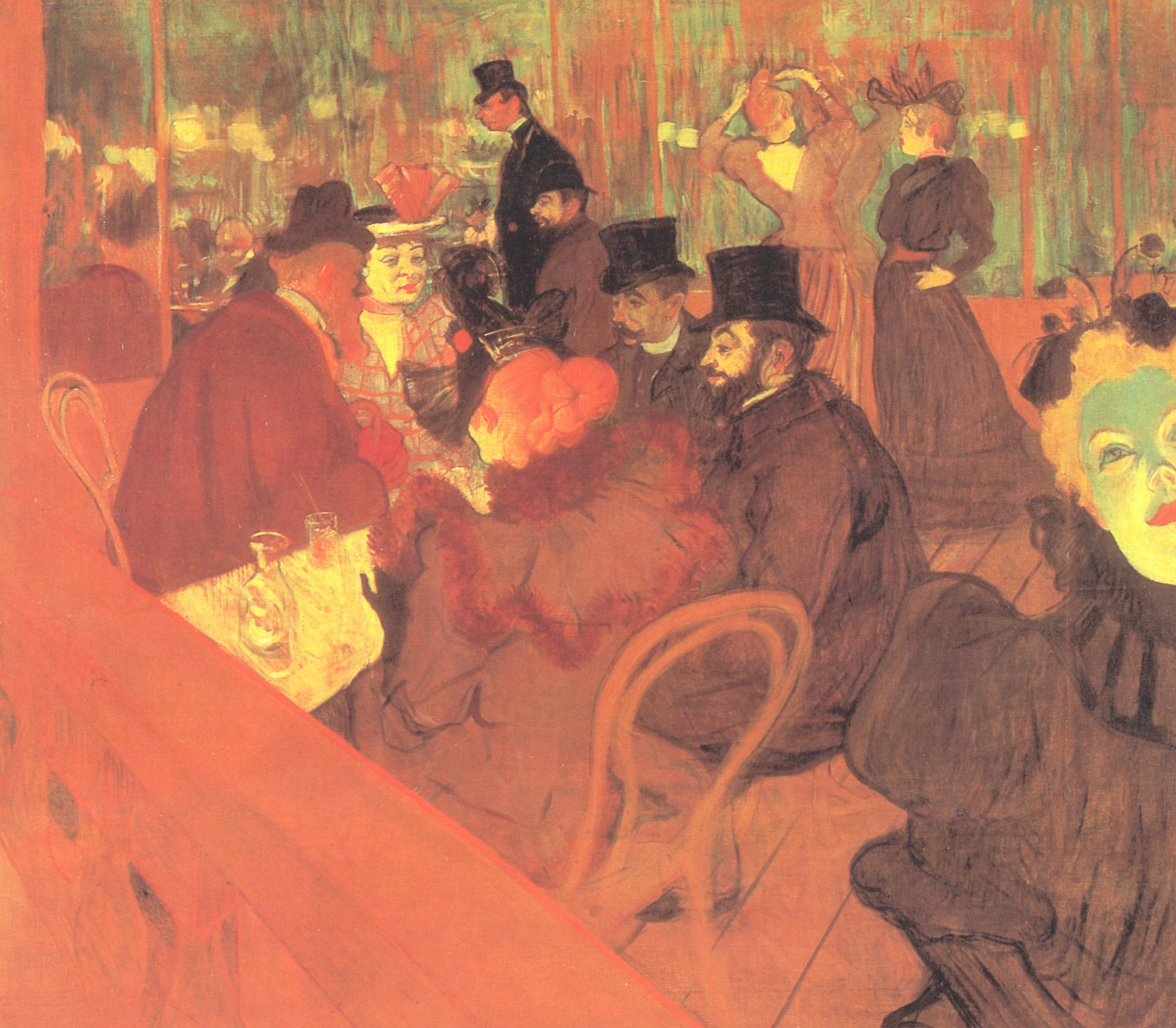 The Promenoir the Moulin Rouge (1892) – Henri de Toulouse-Lautrec Tablo