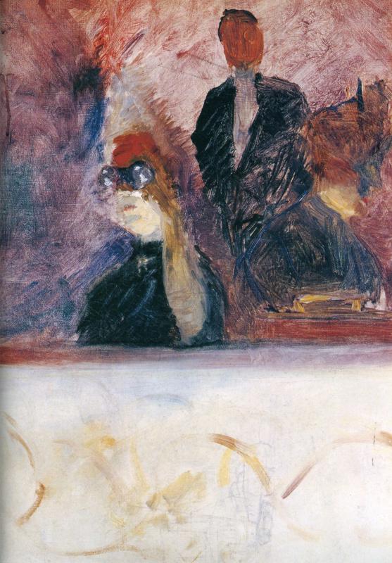 The Theater Box with the Gilded Mask (1893) – Henri de Toulouse-Lautrec Tablo