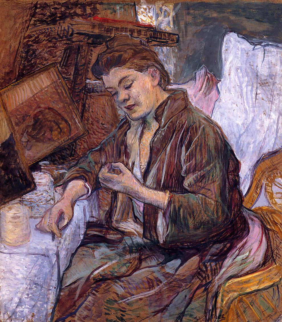 The Toilet Ms. Fabre (1891) Henri de Toulouse-Lautrec tablo - Dekolata