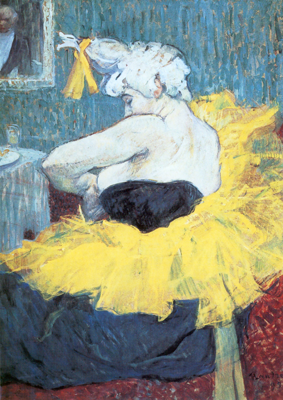 The clownesse Cha u Kao at the Moulin Rouge (1895) – Henri de Toulouse-Lautrec Tablo