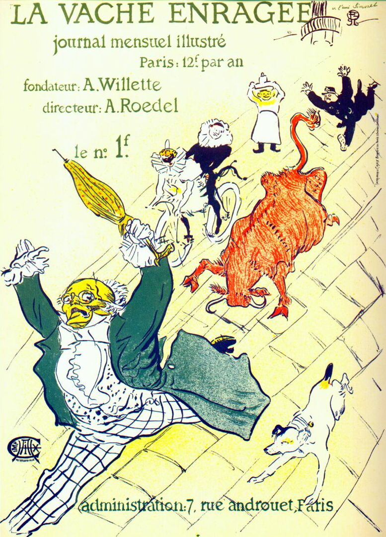 The mad cow (1896) – Henri de Toulouse-Lautrec Tablo