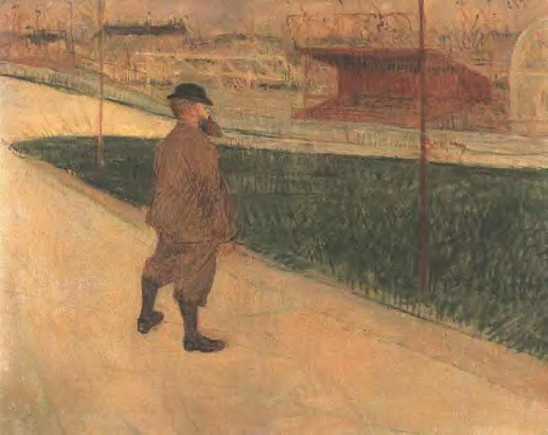 Tristan Bernard at the Buffalo Station (1895) – Henri de Toulouse-Lautrec Tablo