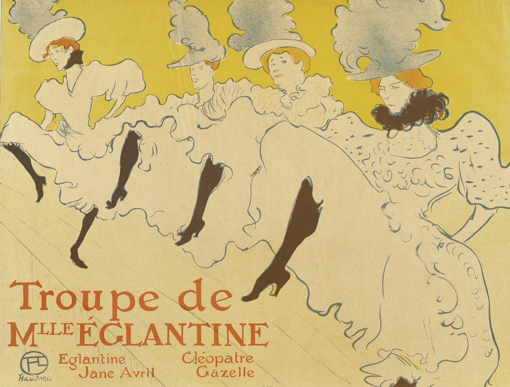 Troupe de Mlle Elegantine (affiche) (1896) Henri de Toulouse-Lautrec tablo - Dekolata