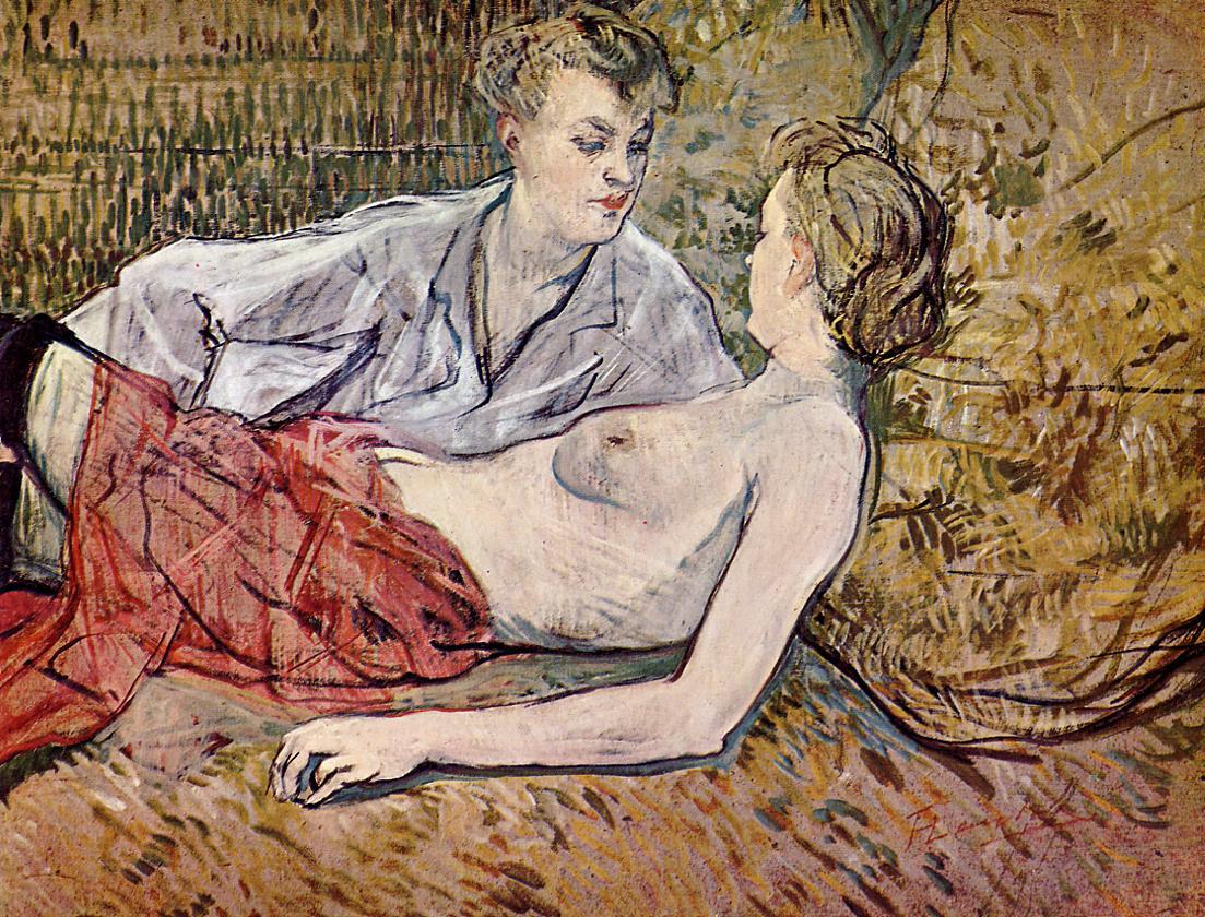 Two Friends (1895) Henri de Toulouse-Lautrec tablo - Dekolata