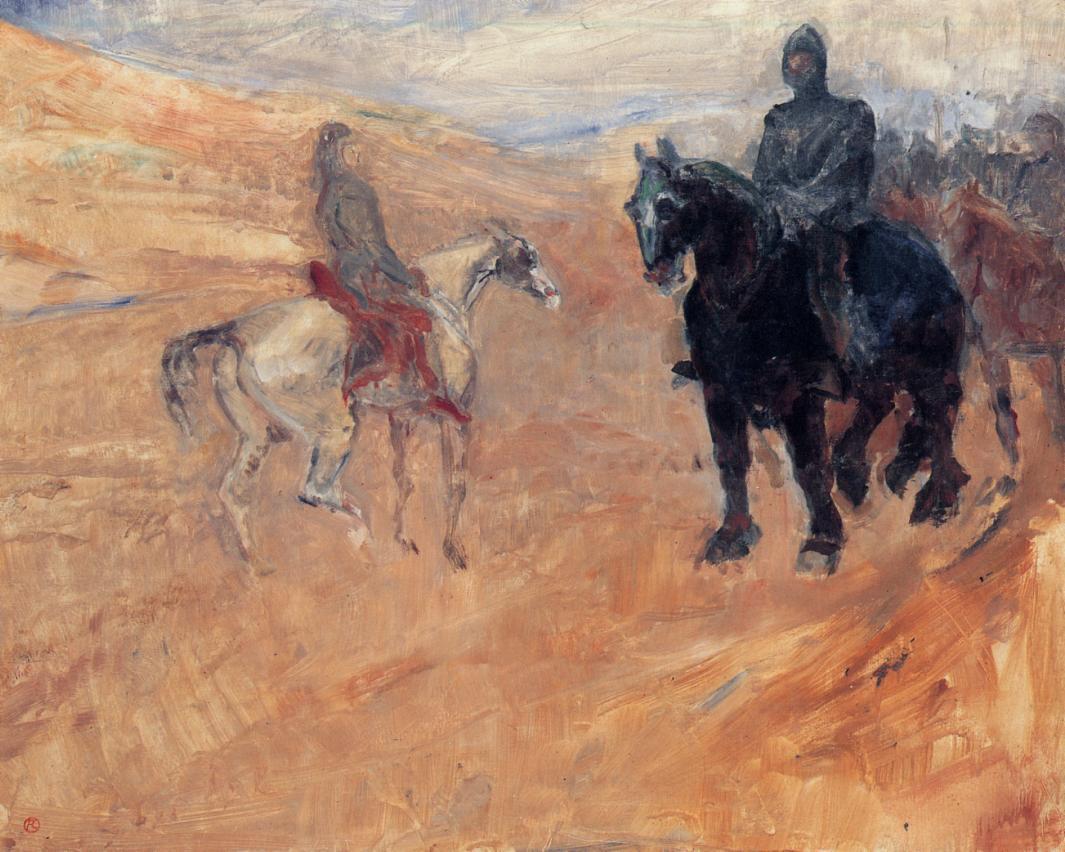 Two Knights in Armor (1900) Henri de Toulouse-Lautrec tablo - Dekolata