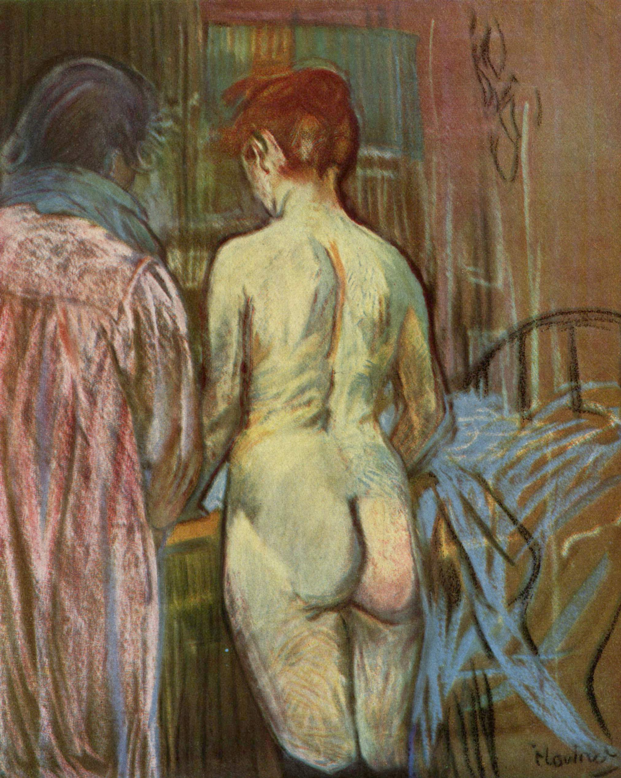 Two girls (1880) Henri de Toulouse-Lautrec tablo - Dekolata