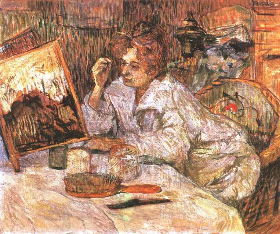 Woman at Her Toilette (1889) Henri de Toulouse-Lautrec tablo - Dekolata