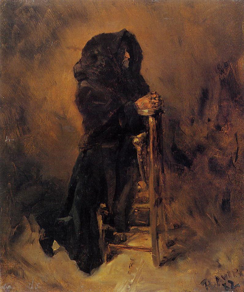 Woman in Prayer (1882) Henri de Toulouse-Lautrec tablo - Dekolata