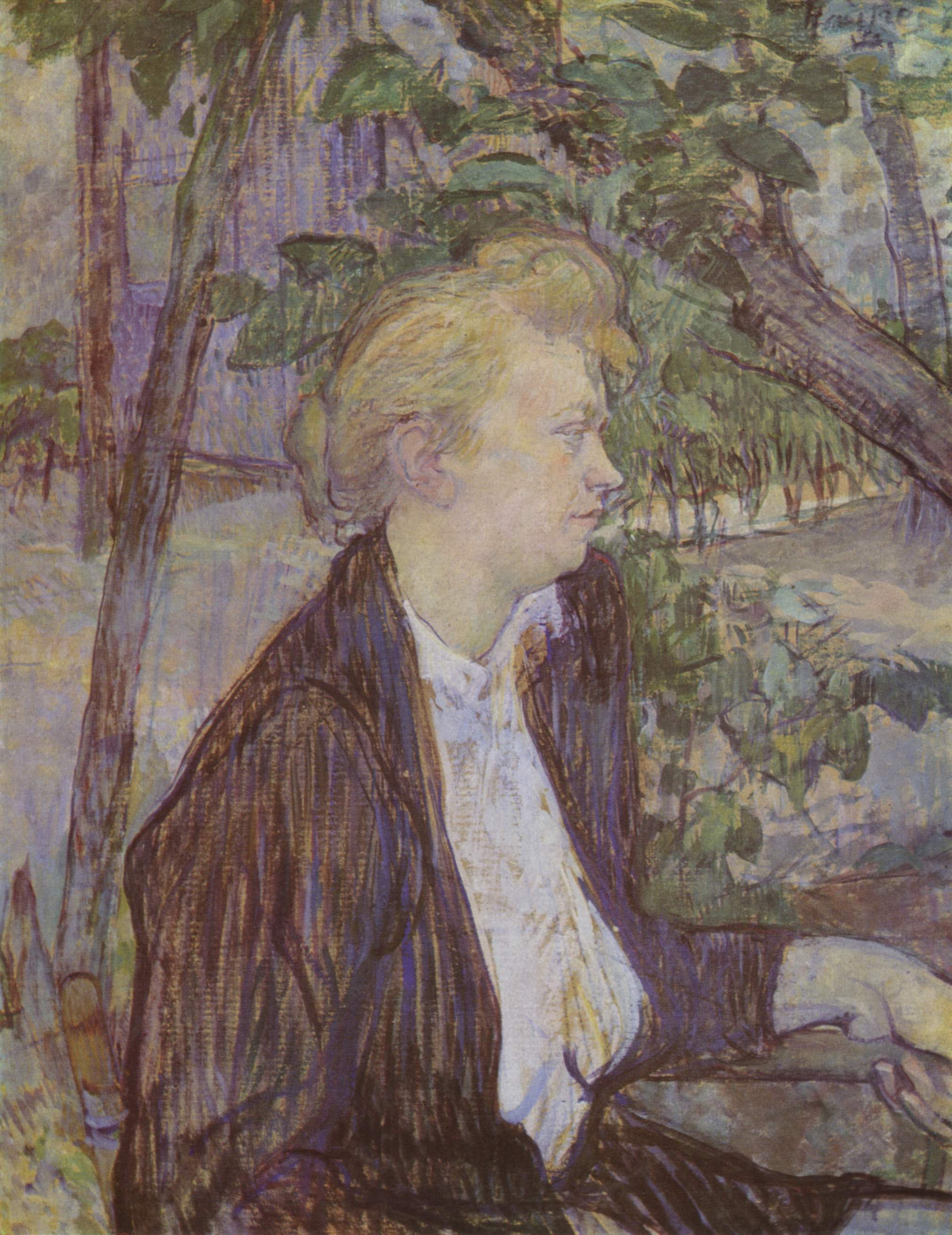 Woman in the Garden (1891) Henri de Toulouse-Lautrec tablo - Dekolata