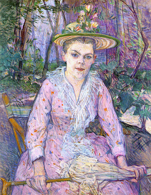Woman with an umbrella (1889) Henri de Toulouse-Lautrec tablo - Dekolata