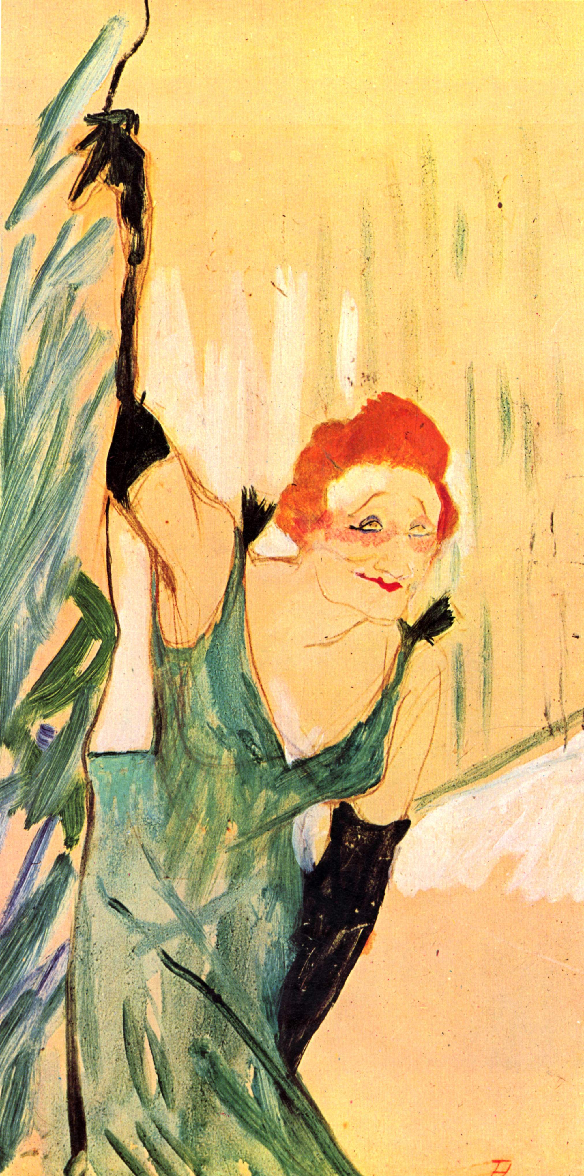 Yvette Guilbert (1894) Henri de Toulouse-Lautrec tablo - Dekolata