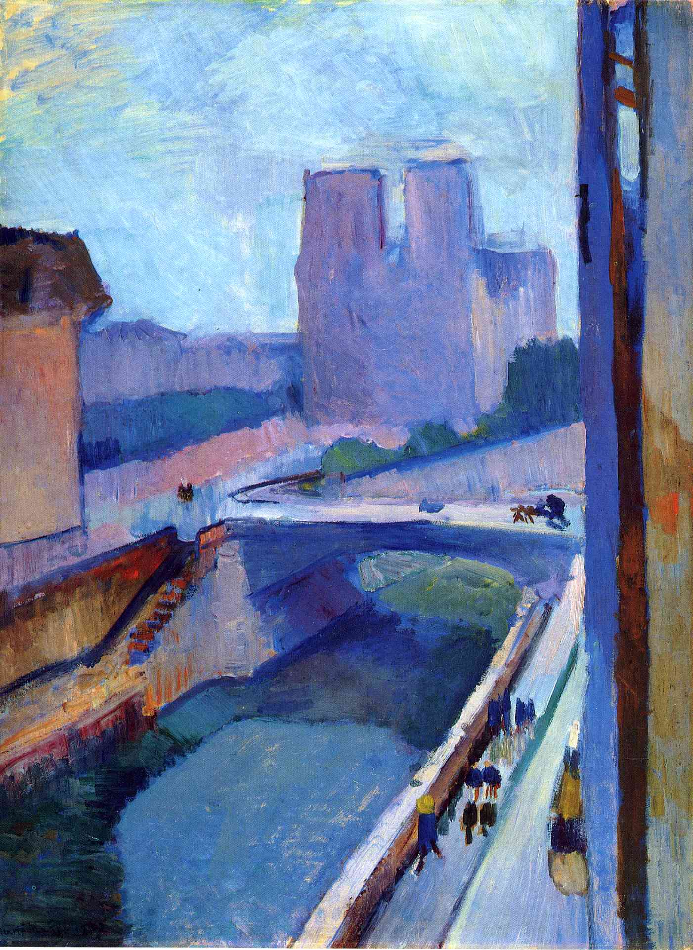 A Glimpse of Notre Dame in the Late Afternoon (1902) Henri Matisse tablo - Dekolata