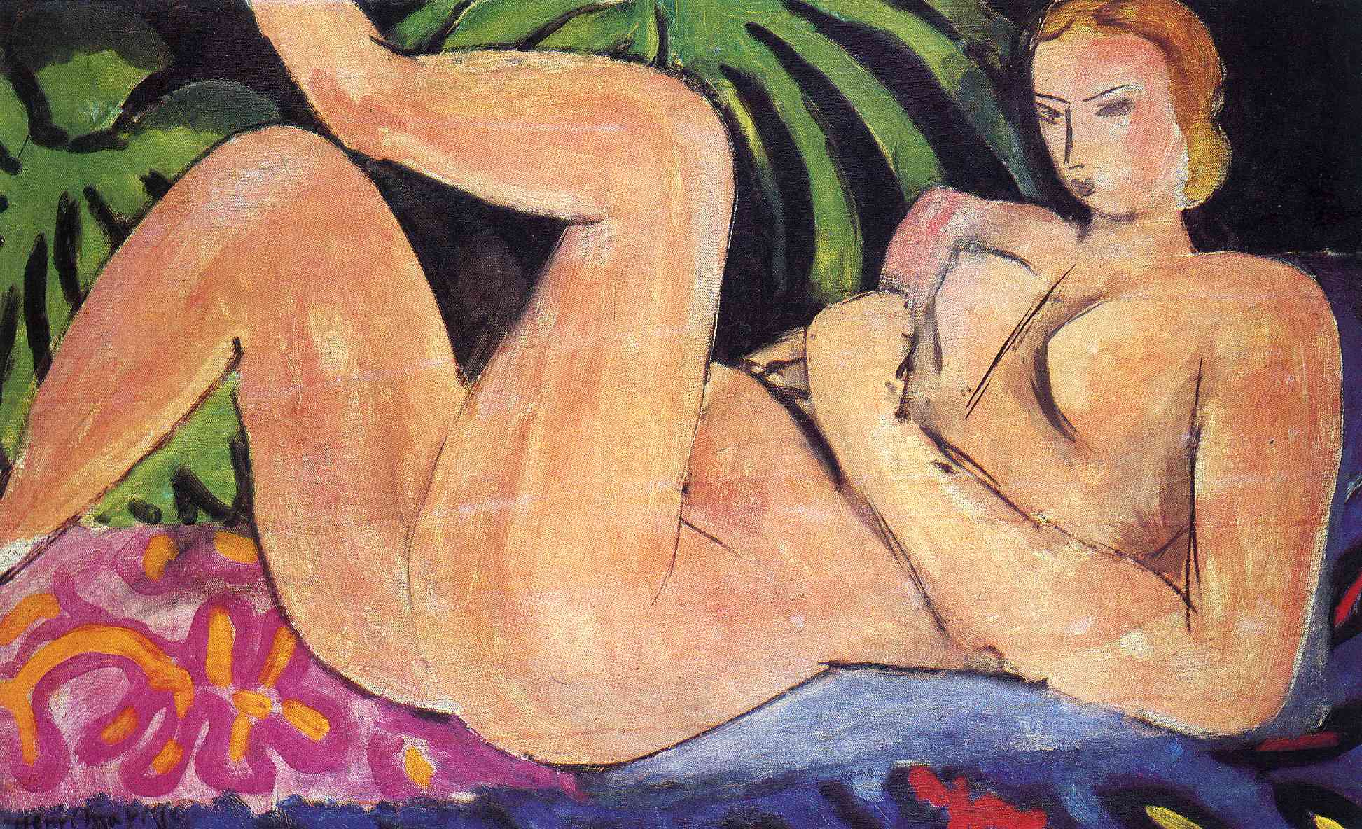 A Nude with her Heel on her Knee (1936) – Henri Matisse Tablo