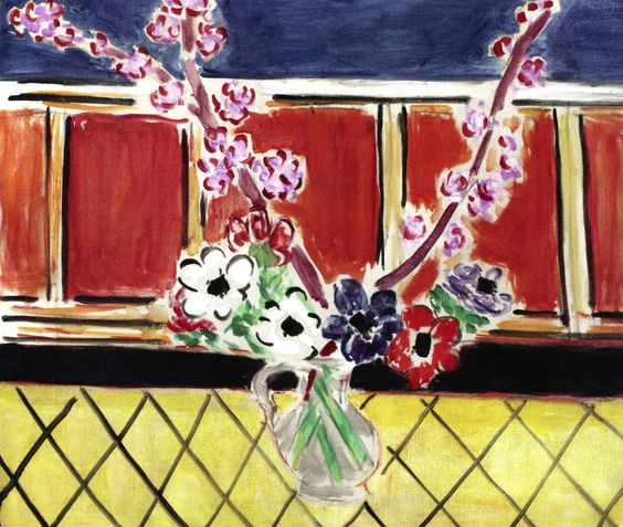 Anemones and Peach Blossoms (1944) Henri Matisse tablo - Dekolata