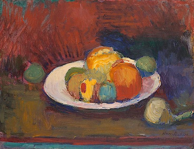 Assiette De Fruits (Fruit Dish) (1902) – Henri Matisse Tablo