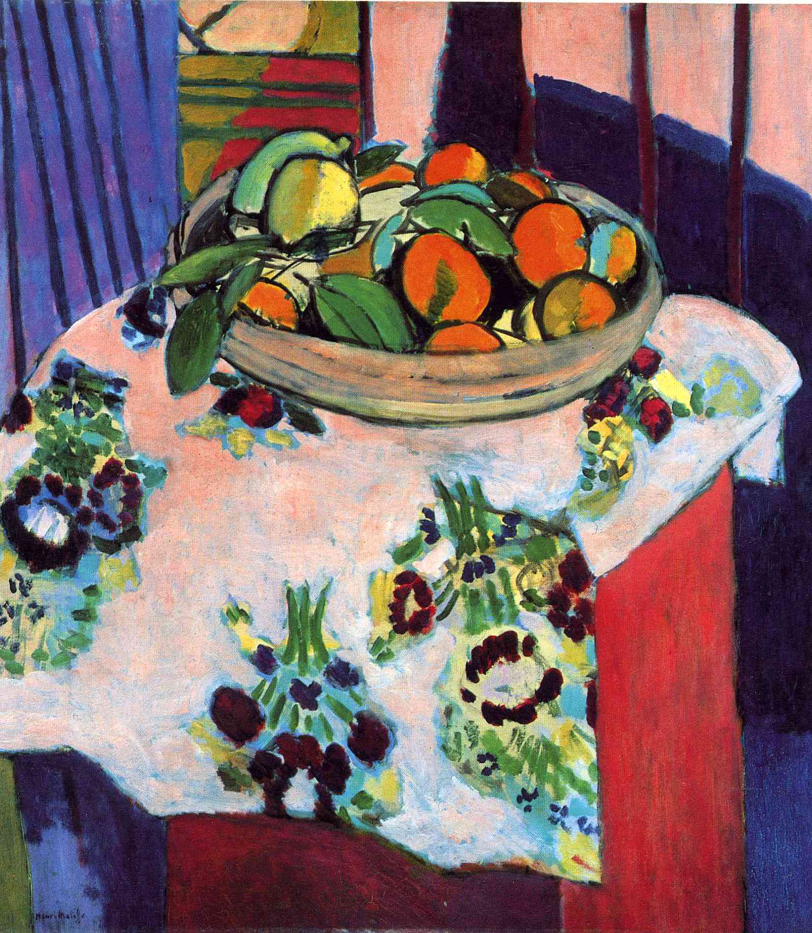 Basket with Oranges (1913) Henri Matisse tablo - Dekolata