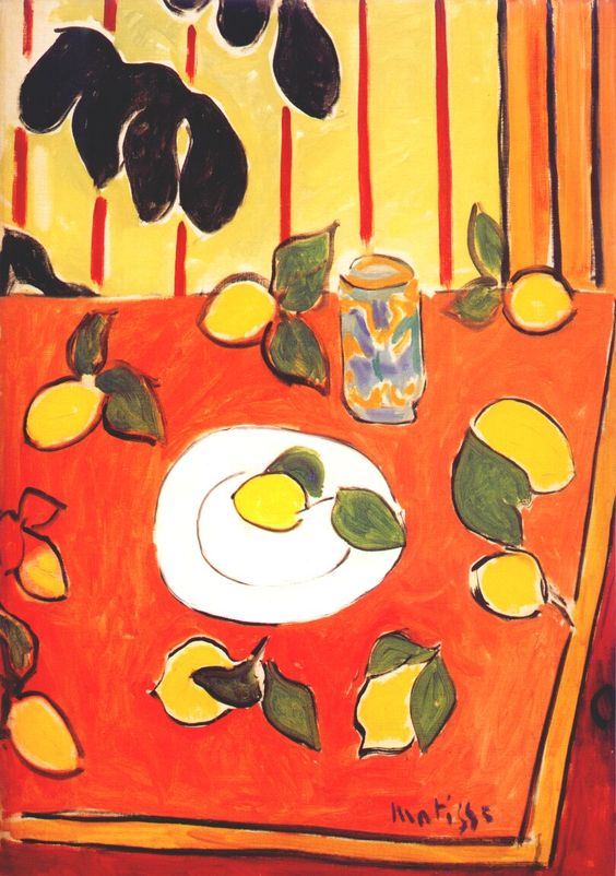 Black Philodendron and Lemons (1943) Henri Matisse tablo - Dekolata