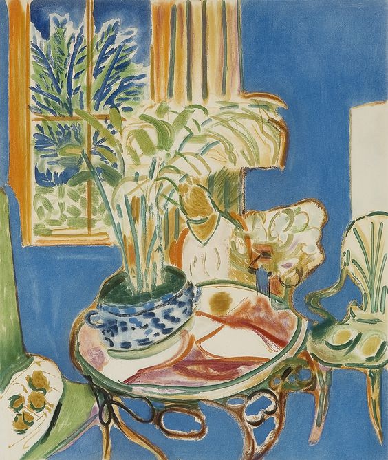 Blue Interior (1947) – Henri Matisse Tablo