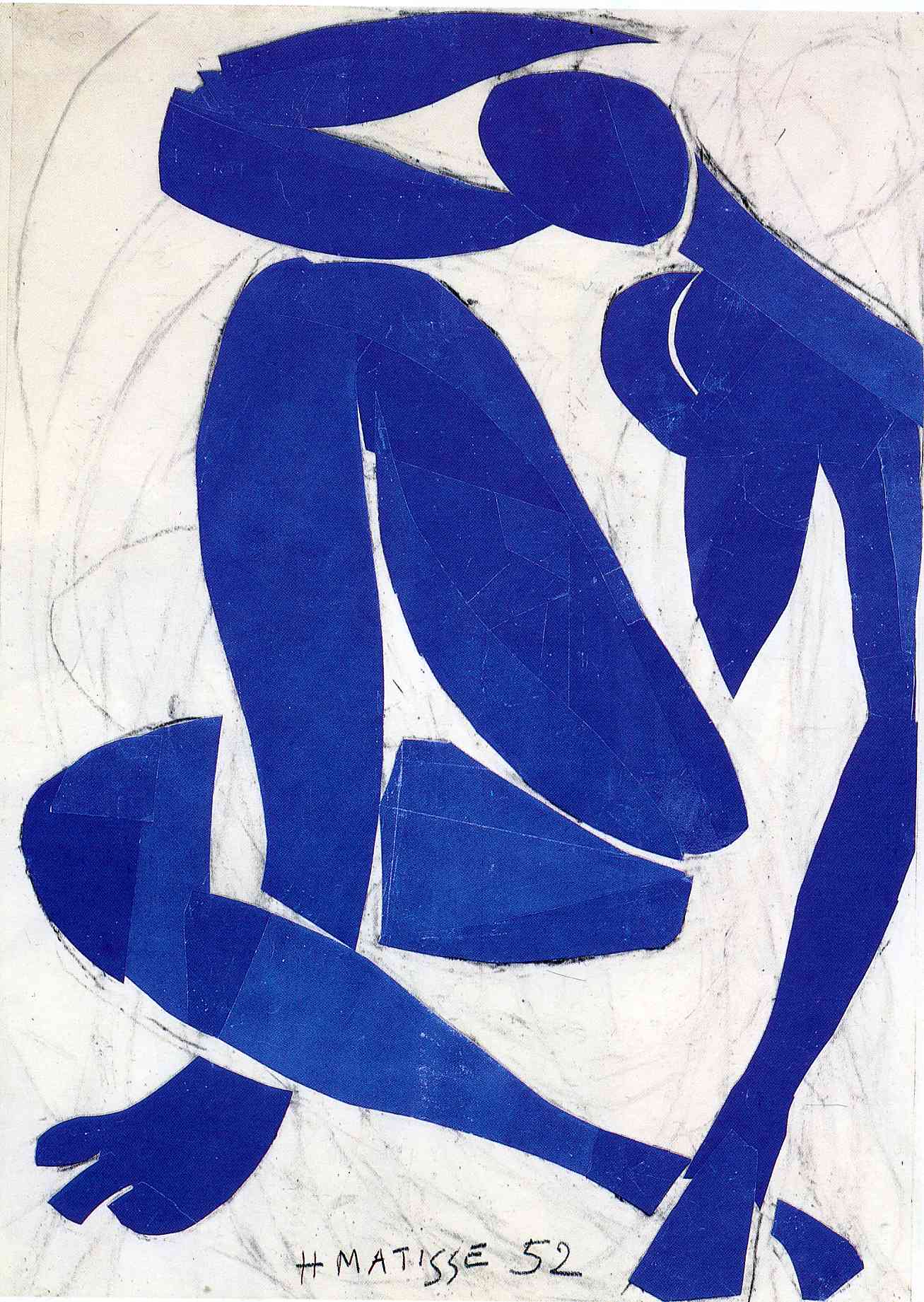 Blue Nude IV (1952) Henri Matisse tablo - Dekolata