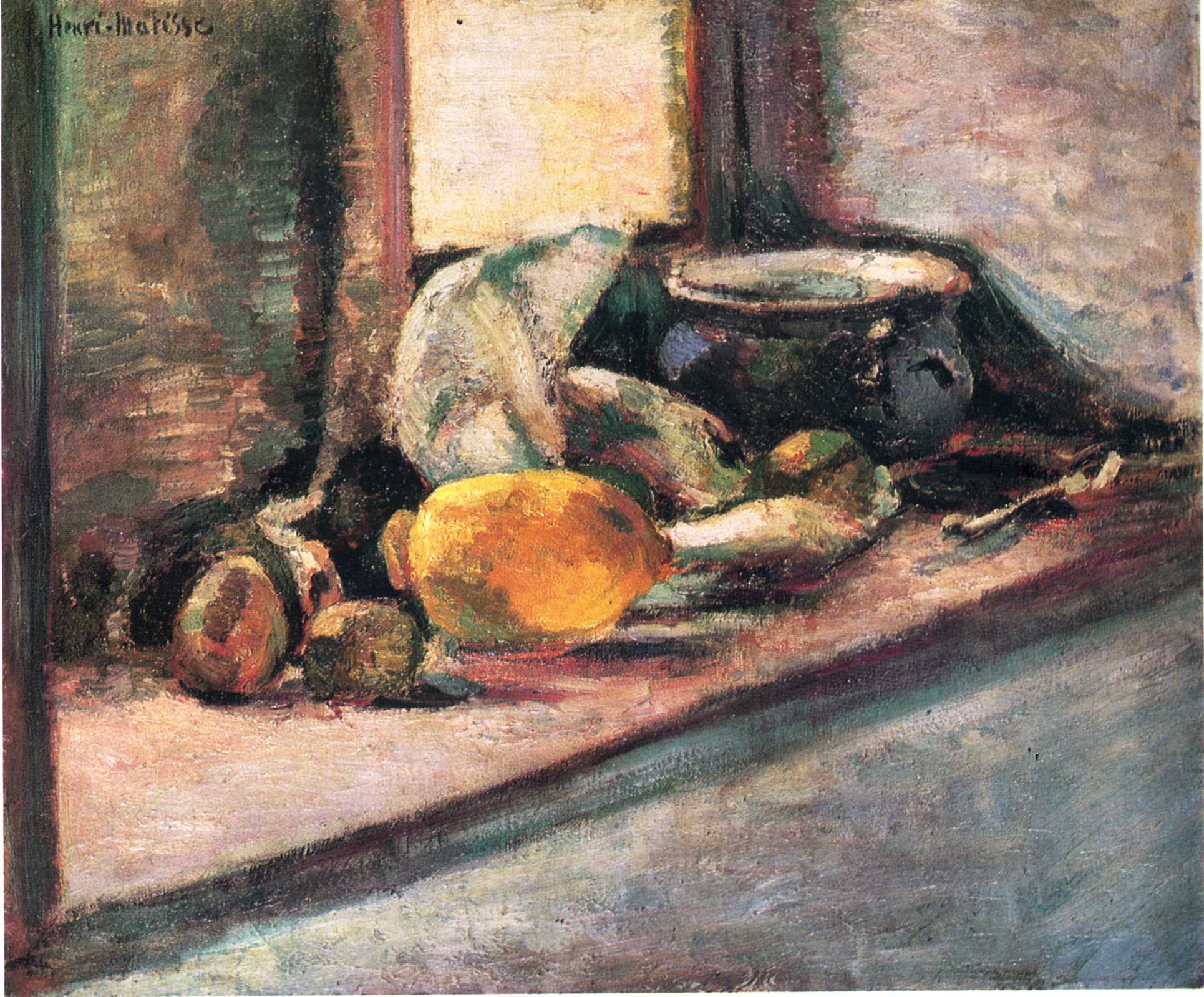 Blue Pot and Lemon (1897) Henri Matisse tablo - Dekolata