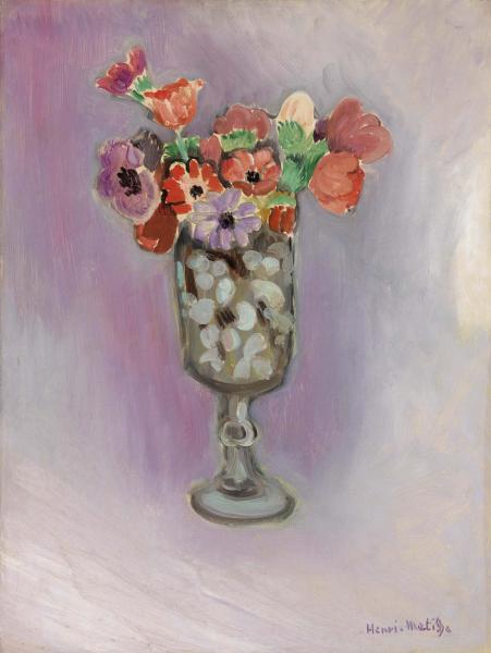 Bouquet of Anemones (1918) – Henri Matisse Tablo