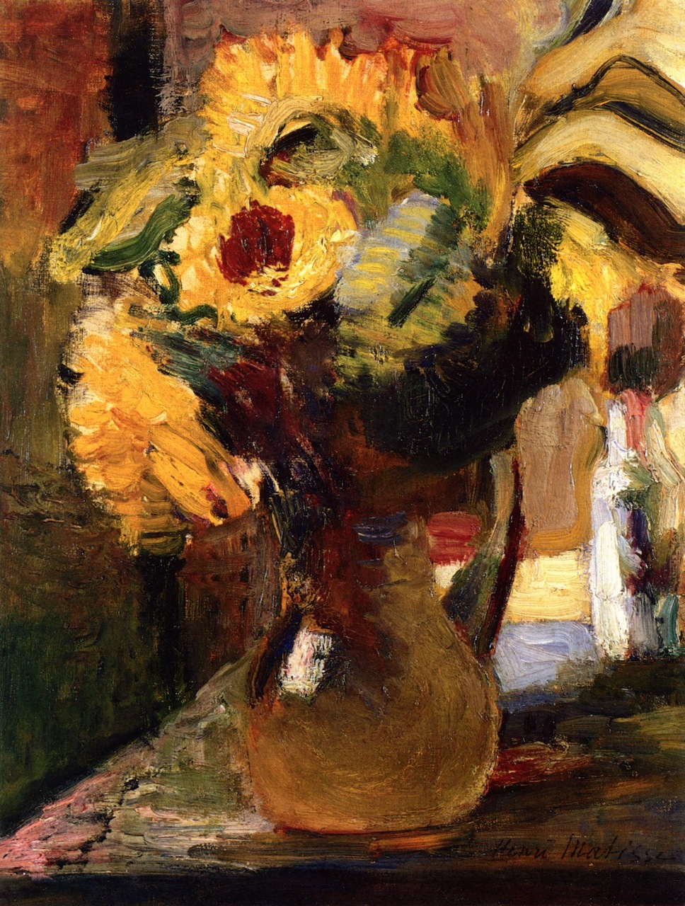 Bouquet of Sunflowers (1897) Henri Matisse tablo - Dekolata